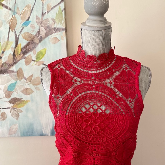 CHARLOTTE RUSSE STUNNING ❤️RED❤️ SPECIAL OCCASION DRESS SIZE MEDIUM 🌟EUC🌟 - Picture 2 of 12